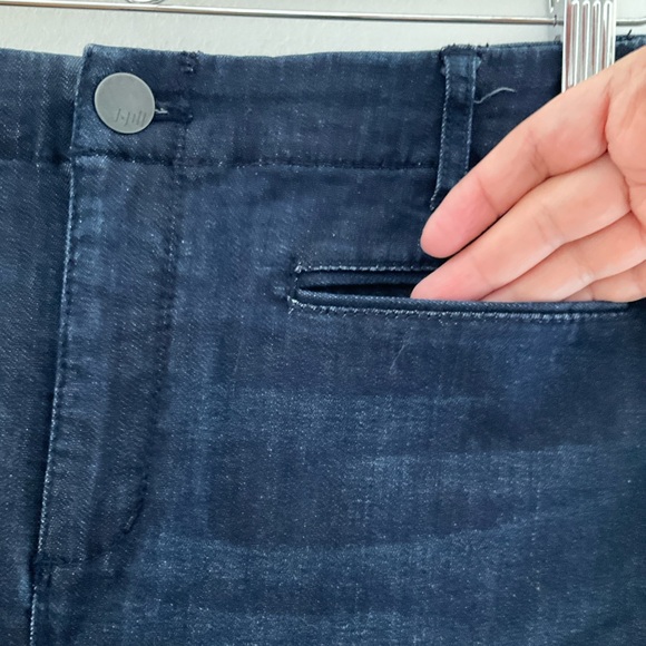 J.Jill Denim Smooth Fit Dark Blue Pencil Skirt - Classic Women's Skirt - Picture 4 of 11